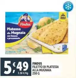 Deco Supermercati Findus filetto di platessa alla mugnaia offerta