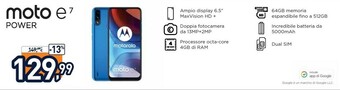 Unieuro Moto e7 power 16,5 cm (6.5") android 10.0 usb tipo-c 4 gb 64 gb 5000 mah blu offerta