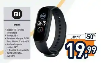 Unieuro Xiaomi band 5 offerta