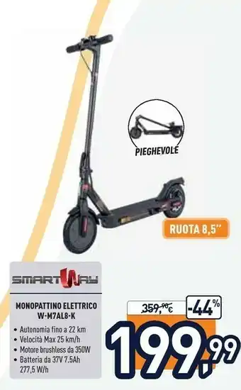 Unieuro Monopattino elettrico w-m7al8-k offerta