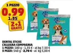 PENNY Dental sticks L'ALLEGRA COMPAGNIA offerta