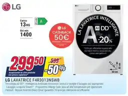 Trony LG LAVATRICE F4R3013NSWB offerta