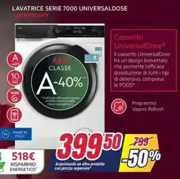 Trony AEG LAVATRICE SERIE 7000 UNIVERSALDOSE LR7FH104VY offerta