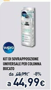 Kit di sovrapposizione universale per colonna bucato
