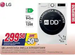 Trony LG LAVASCIUGA SNELLA D2R5S09TSWW offerta