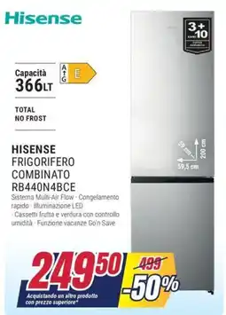 Trony HISENSE FRIGORIFERO COMBINATO RB440N4BCE offerta