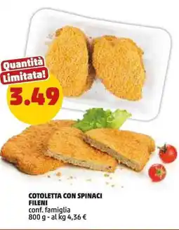 PENNY Cotoletta con spinaci FILENI offerta