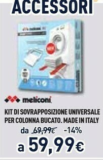 Unieuro Kit di sovrapposizione universale per colonna bucato offerta