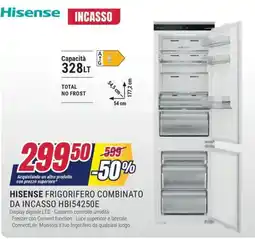 Trony HISENSE FRIGORIFERO COMBINATO DA INCASSO HB154250E offerta