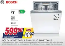 Trony BOSCH LAVASTOVIGLIE DA INCASSO SMV8YCX02E offerta
