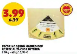 PENNY Pecorino sardo maturo dop LE SPECIALITÀ CUOR DI TERRA offerta