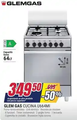 Trony GLEM GAS CUCINA U664MI offerta