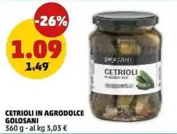 PENNY Cetrioli in agrodolce GOLOSANI offerta