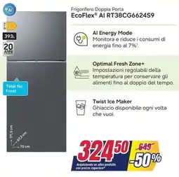 Trony SAMSUNG Frigorifero Doppia Porta EcoFlex AI RT38CG6624S9 offerta