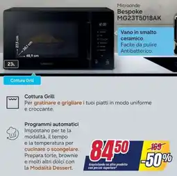 Trony SAMSUNG Microonde Bespoke MG23T5018AK offerta