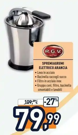 Unieuro Spremiagrumi elettrico arancia offerta