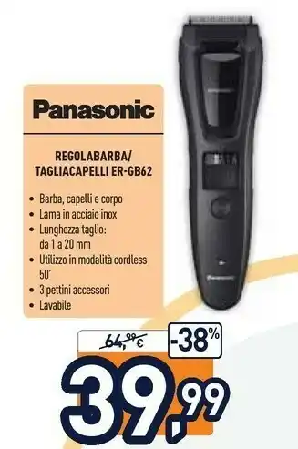 Unieuro Regolabarba/tagliacapelli er-gb62 offerta