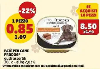 PENNY Patè per cane PRODOG offerta