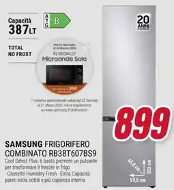 Trony SAMSUNG FRIGORIFERO COMBINATO RB38T607BS9 offerta