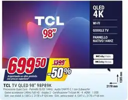 Trony TCL TV QLED 98" 98P89K offerta