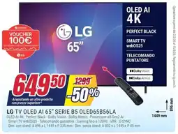 Trony LG TV OLED AI 65" SERIE B5 OLED65B56LA offerta