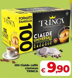 Coop 100 Cialde caffè cremoso TRINCA offerta