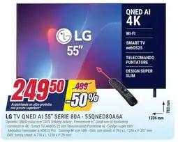 Trony LG TV QNED AI 55" SERIE 80A - 55QNED80A6A offerta