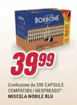 Trony Borbone miscela nobile blu offerta