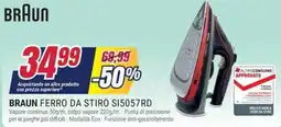 Trony BRAUN FERRO DA STIRO SI5057RD offerta
