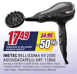 Trony IMETEC BELLISSIMA K9 2500 ASCIUGACAPELLI ART. 11860 offerta