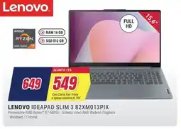 Trony LENOVO IDEAPAD SLIM 3 82XM013PIX offerta