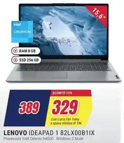 Trony LENOVO IDEAPAD 1 82LX00B1IX offerta