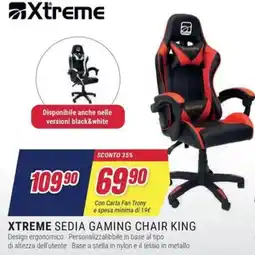 Trony Xtreme sedia gaming chair king offerta