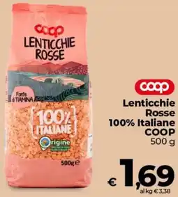 Coop Lenticchie Rosse 100% Italiane COOP offerta