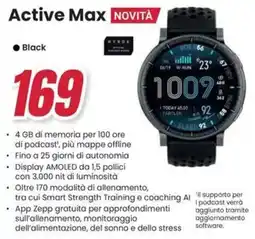 Trony amazfit Active Max offerta