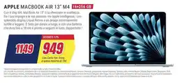 Trony APPLE MACBOOK AIR 13" M4 offerta