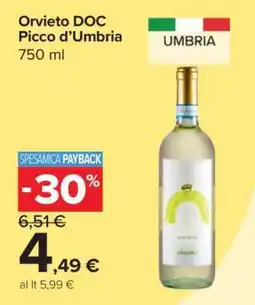 Carrefour Orvieto DOC Picco d’Umbria offerta