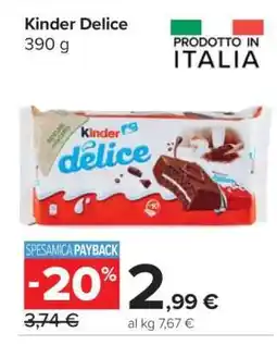 Carrefour Kinder Delice offerta