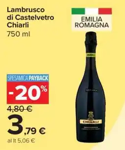 Carrefour Lambrusco di Castelvetro Chiarli offerta