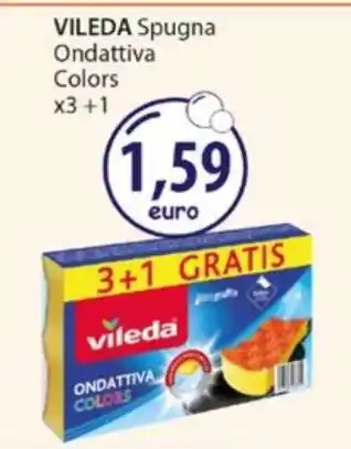Acqua & Sapone VILEDA Spugna Ondattiva Colors offerta