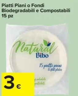 Carrefour Express Piatti Piani o Fondi Biodegradabili e Compostabili offerta