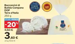 Carrefour Express Bocconcini di Bufala Campana DOP Terre d'Italia offerta
