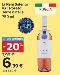 Carrefour Express Li Reni Salento IGT Rosato Terre d'Italia offerta
