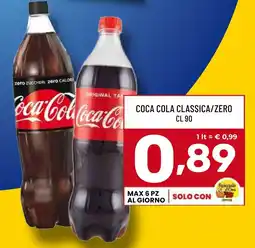 Supermercati Gulliver Coca cola classica/zero offerta