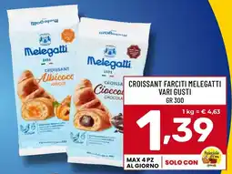 Supermercati Gulliver Croissant farciti melegatti offerta