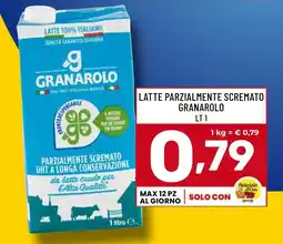 Supermercati Gulliver Latte parzialmente scremato GRANAROLO offerta