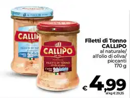 Coop Filetti di Tonno CALLIPO al naturale/ all'olio di oliva/ piccanti offerta