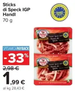 Carrefour Express Sticks di Speck IGP Handl offerta