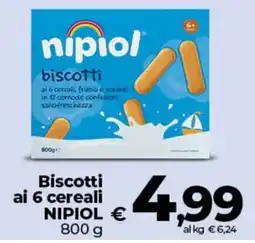Coop Biscotti ai 6 cereali NIPIOL offerta