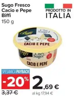 Carrefour Express Sugo Fresco Cacio e Pepe Biffi offerta